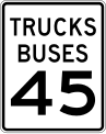 R2 series Speed limit-Trucks and buses speed limit (plaque)