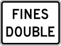 R2 series Speed limit-Fines double (plaque)