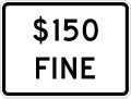 R2 series Speed limit-Speeding fine (plaque)
