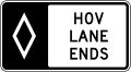 R3 series Lane usage and turns-HOV lane ends (overhead)