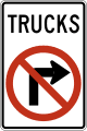 R3 series Lane usage and turns-No right turn for trucks