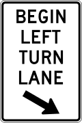 R3 series Lane usage and turns-Begin left turn lane