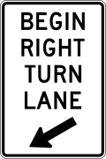 R3 series Lane usage and turns-Begin right turn lane