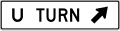 R3 series Lane usage and turns-U turn (diagonal right arrow) (used at jug handles)