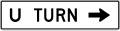 R3 series Lane usage and turns-U turn (right arrow) (used at jug handles)