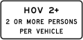 R3 series Lane usage and turns-HOV 2+, 2 or more persons per vehicle (overhead)