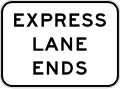 R3 series Lane usage and turns-Express lane ends (Overhead)
