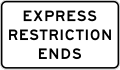 R3 series Lane usage and turns-Express restriction ends (Overhead)