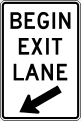 R3 series Lane usage and turns-Begin exit lane