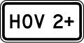 R3 series Lane usage and turns-Hov 2+ (plaque)