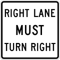 R3 series Lane usage and turns-Right lane must turn right