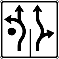 R3 series Lane usage and turns-Advance circular intersection lane control (2 lanes)