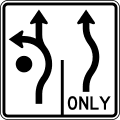 R3 series Lane usage and turns-Advance circular intersection lane control (2 lanes)