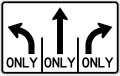 R3 series Lane usage and turns-Advance intersection lane control (three lanes)