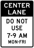 R3 series Lane usage and turns-Reversible lane control (post-mounted)