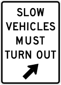 R4 series Regulation of movement-Slow vehicles must turn out