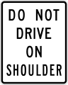 R4 series Regulation of movement-Do not drive on shoulder