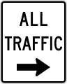 R4 series Regulation of movement-All traffic must turn right
