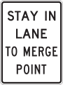R4 series Regulation of movement-Stay in lane to merge point