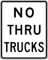 R5 series Exclusionary-No thru trucks