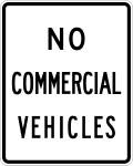 R5 series Exclusionary-No commercial vehicles