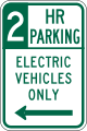 R7 series Parking-Two hour parking, electric vehicles only