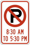 R7 series Parking-No parking (times)