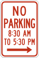 R7 series Parking-No parking (times) (alternative)