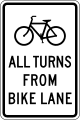 R9 series Bicycles and pedestrians-Bicycle all turns from bike lane
