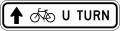 R9 series Bicycles and pedestrians-Bicycle U turn (straight arrow)