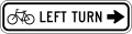 R9 series Bicycles and pedestrians-Bicycle left turn (right arrow)