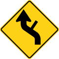 W1 series Horizontal alignment-Reverse curve with side road (left)
