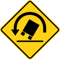 W1 series Horizontal alignment-Truck rollover warning (left)