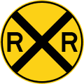 W10 series Railroad crossings- Railroad crossing ahead 