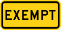 W10 series Railroad crossings-Exempt (plaque)