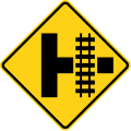 W10 series Railroad crossings-Side road with parallel tracks (right)