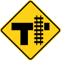 W10 series Railroad crossings-T intersection with parallel tracks (right)