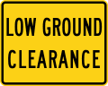 W10 series Railroad crossings-Low ground clearance plaque