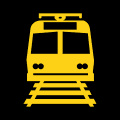 W10 series Railroad crossings-Light rail transit approaching sign (Activated, blank-out) 