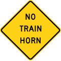 W10 series Railroad crossings-No train horn warning