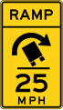 W13 series Advisory speeds-Ramp speed advisory (truck rollover)