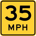 W13 series Advisory speeds-Speed advisory