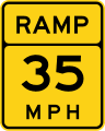 W13 series Advisory speeds-Ramp speed advisory
