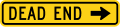 W14 series Dead end streets and no passing zones-Dead end on the right