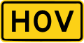 W16 series Supplemental plaques-HOV