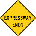 W19 series Freeway or expressway end signs-Expressway ends