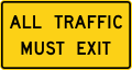 W19 series Freeway or expressway end signs-All traffic must exit