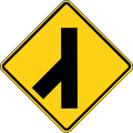 W2 series Intersections-Side road at an obtuse angle (left)