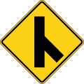 W2 series Intersections-Side road at an obtuse angle (right)