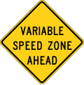 W3 series Advance traffic control-Variable Speed Zone Ahead